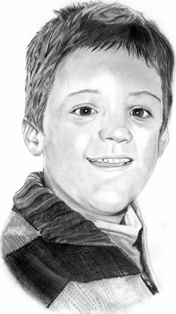 Retrato a lápiz de Cristopher