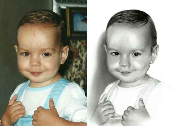 Encargo de retrato de niño a partir de foto