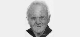 Proceso del retrato a lápiz de Anthony Hopkins